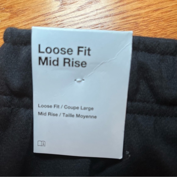 NWT Womens NIKE Black Loose Fit Mid Rise Joggers Size XL D07410-010 w/ Pockets - Picture 5 of 7
